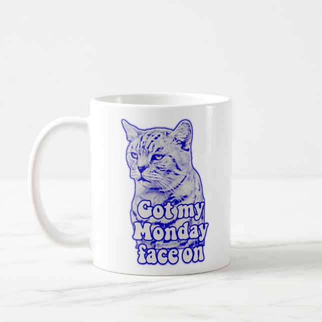 Lustigt grumligt kattminne för kattunge, personer  kaffemugg (Vänster)
