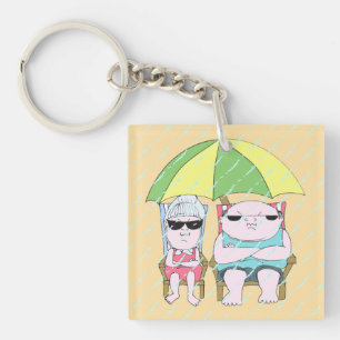 Lustigt Grumpy Couple vid Beach