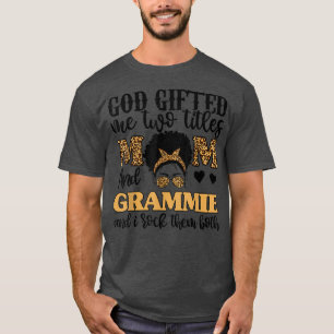 Lustigt Gud gav mig två titles Mamma och Grammie L T Shirt