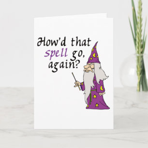 Lustigt guidens Spell Halloween Kort