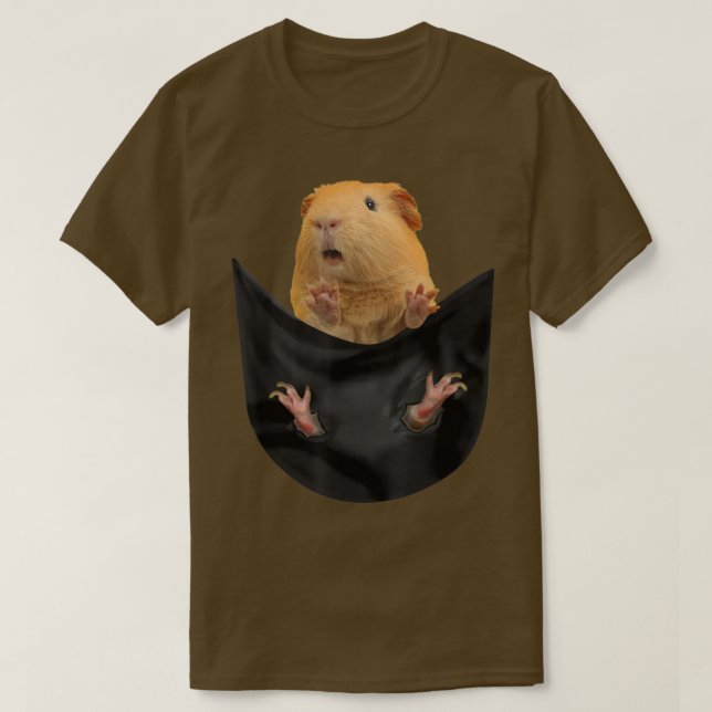 Lustigt Guinea Gris i Pocket T Shirt (Design framsida)