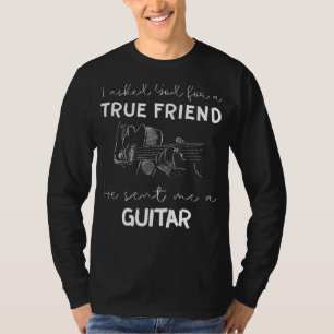 Lustigt Guitar Tee: Gods True Friend Gift T Shirt