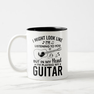 Lustigt guitaristiskt gitarr-spelare, Guitar-entus Två-Tonad Mugg
