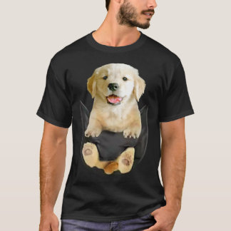 Lustigt Gul lab i Pocket Labrador Retriever_1 T Shirt