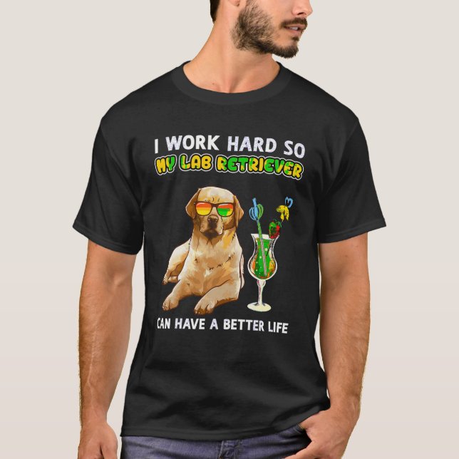 Lustigt Gul lab Shirt Labrador Retriever Älskare T (Framsida)