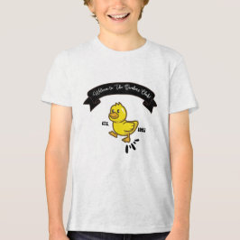 Lustigt gult anka går på ett lustigt sätt t shirt
