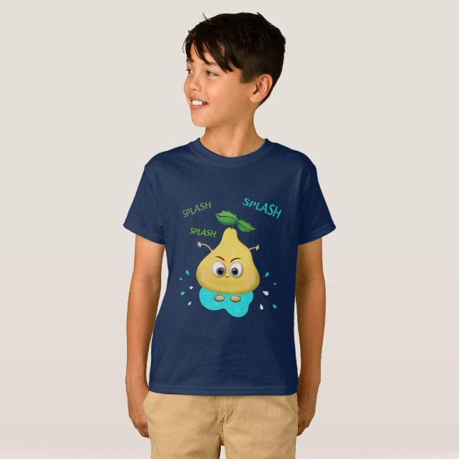 Lustigt gult päron t shirt (Hel framsida)