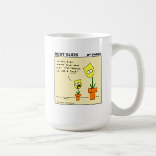 Lustigt Gult Tulips Best Buds Mamma Tecknad Kaffemugg