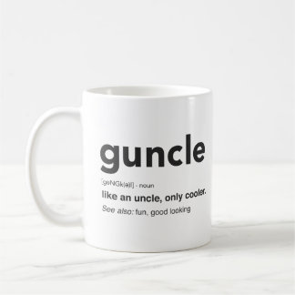 Lustigt Guncle Definition Skriv ut Kaffemugg