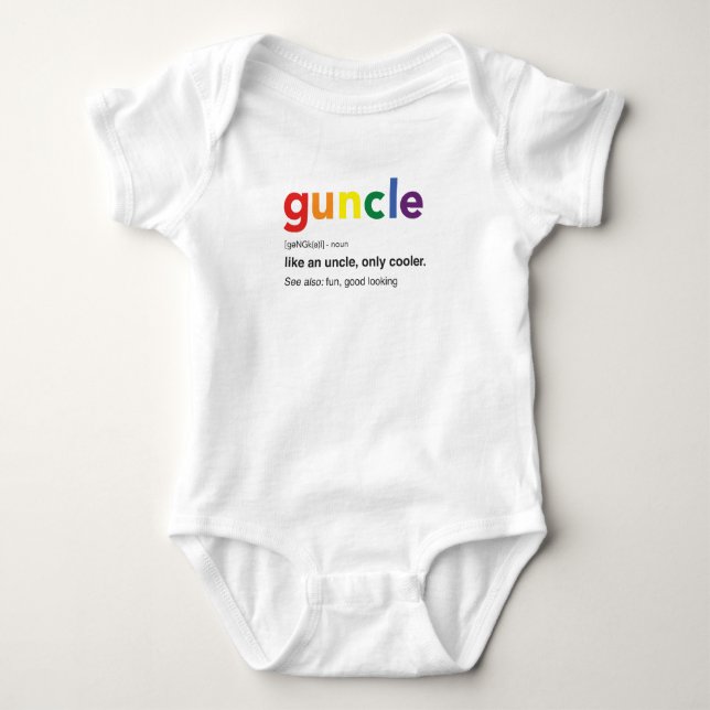 Lustigt Guncle Definition Skriv ut Tee (Framsida)