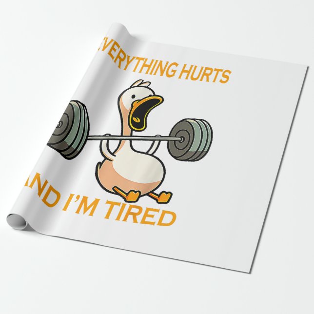 Lustigt gym anka citerar allt Ontr och jag är Däck Presentpapper (Utrullad)