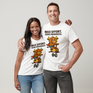 Lustigt Gym T-Shirt - Max Effort. Nollförlopp