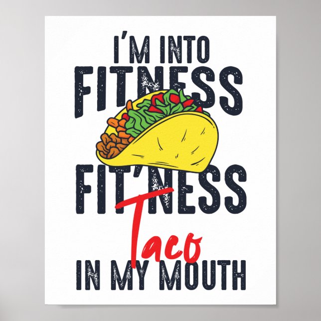 Lustigt Gym Workout Jag är Into Fitness Fit'ness T Poster (Framsidan)