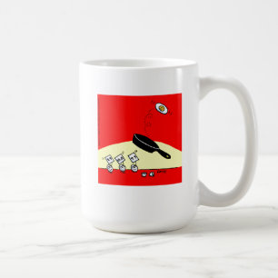 Lustigt gymnast Äggggenheter Bakvänd fläktbrytn Kaffemugg