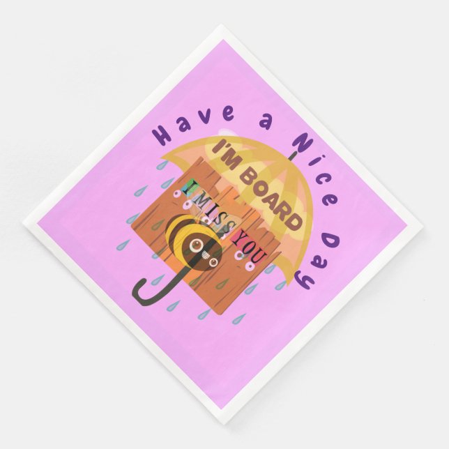 Lustigt, ha en fin dag. pappersservett (Hörn)