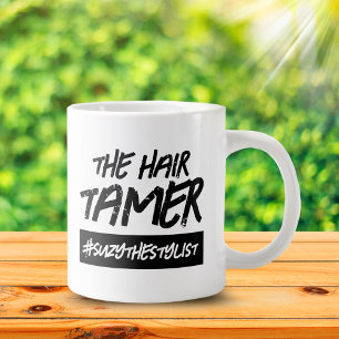 Lustigt Hair Tamer Hashtag Namn Jumbo Mugg