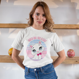 Lustigt håll i katt T-Shirt