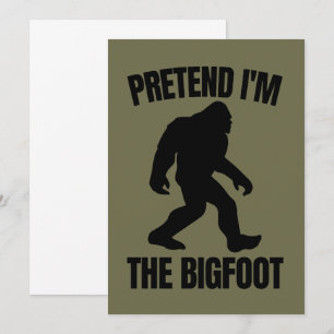 Lustigt Halloween 2020 - Jag är Bigfoot Inbjudningar