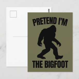 Lustigt Halloween 2020 - Jag är Bigfoot Vykort