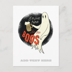 Lustigt Halloween GHOST BEER precis här för BOOS Vykort