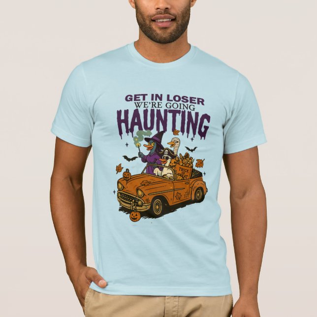 Lustigt Halloween-in Loser vi ska åka runt T Shirt (Framsida)