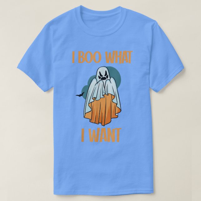 Lustigt halloween jag Boo vad jag vill ha Spooky s T Shirt (Design framsida)