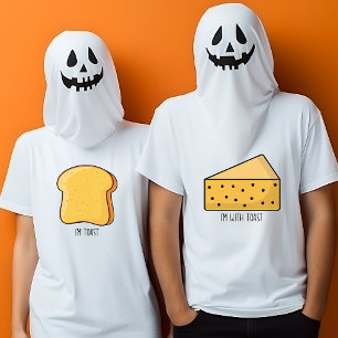 Lustigt Halloween-ost jag är med par T Shirt