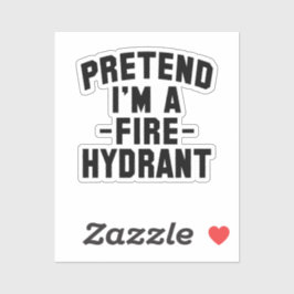 Lustigt Halloween påstår att jag är ett brandhydra Klistermärken