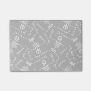 Lustigt Halloween Skeleton Post-it Block