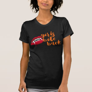 Lustigt Halloween-skjortflickor bita tillbaka roli T Shirt