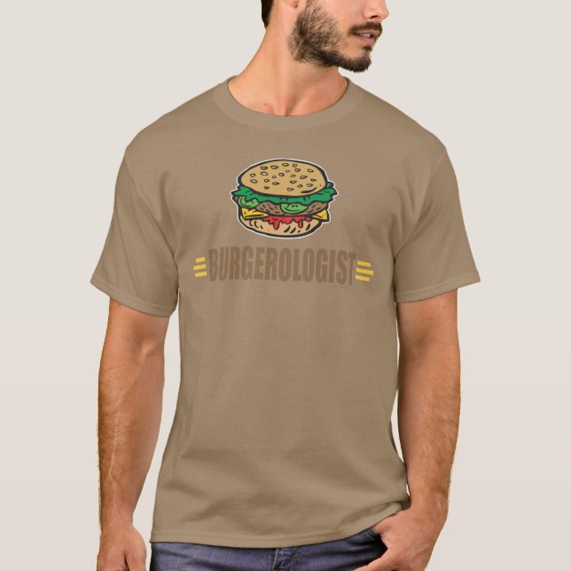Lustigt Hamburger Älskare T Shirt (Framsida)