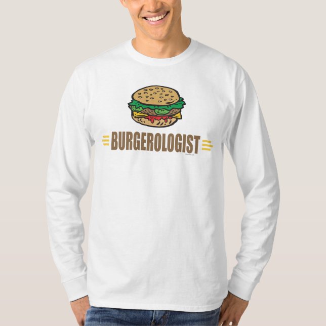 Lustigt Hamburger Älskare T-shirt (Framsida)