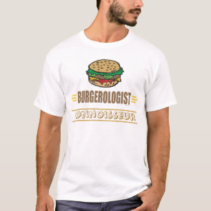 Lustigt Hamburger Älskare Tee Shirt