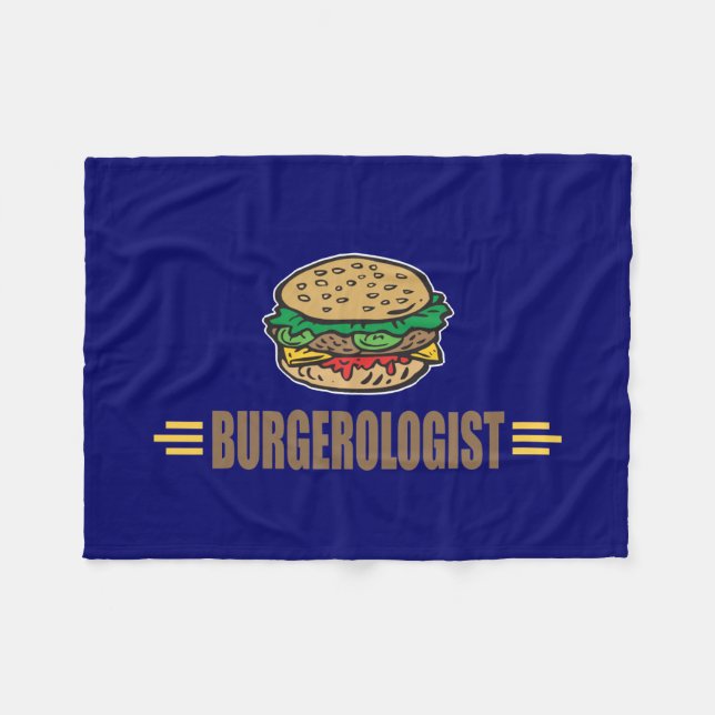 Lustigt Hamburger Cheeseburger Varm. Fleecefilt (Framsidan (Horisontell))