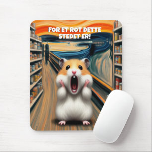 Lustigt Hamster Screams Stil i Edvard Munch Musmatta