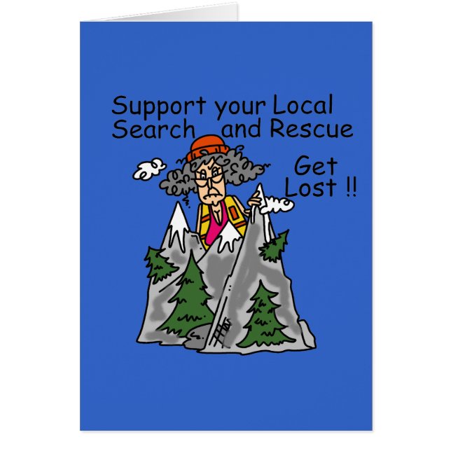 Lustigt Hämta Borttappad Hälsningskort (Framsidan)