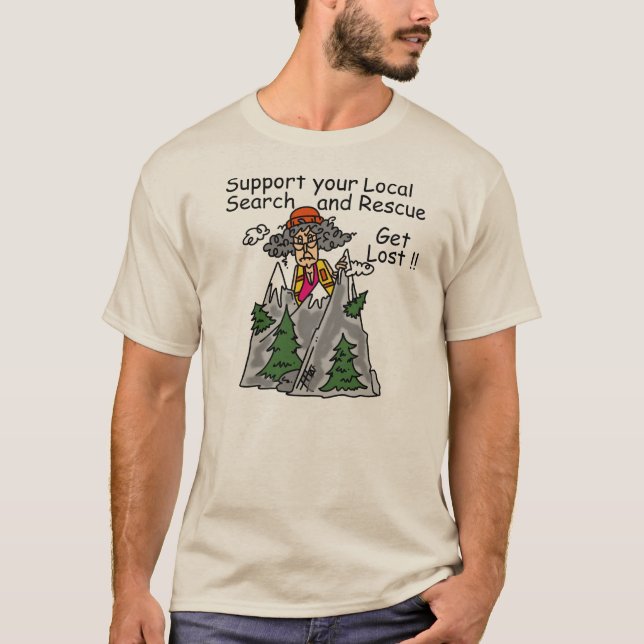 Lustigt Hämta Borttappad Tee Shirt (Framsida)