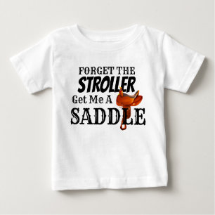 Lustigt "Hämta en sadel" Cowboy Baby T-Shirt