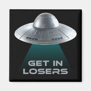 Lustigt "Hämta förlorare" UFO Magnet