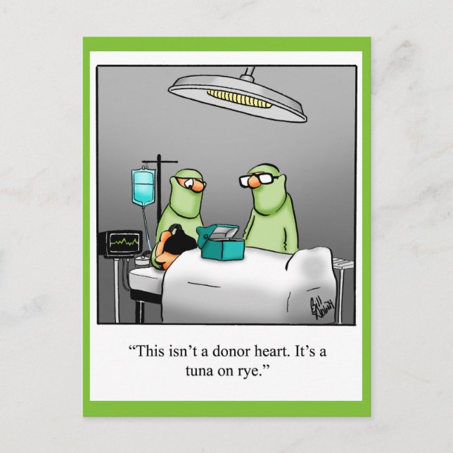 Lustigt Hämta vykort "Tuna on Rye" (Framsida)