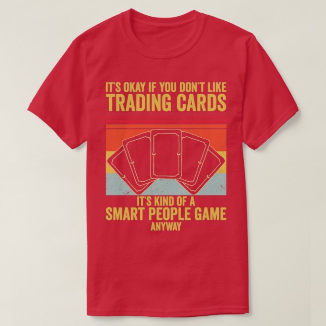 Lustigt handelsspel TCG Retro A Smart People G T Shirt (Design framsida)