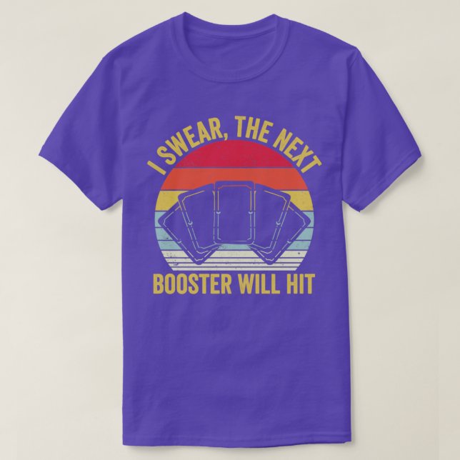 Lustigt handelsspel-TCG Retro nästa booster T Shirt (Design framsida)
