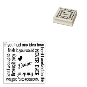 Lustigt handgjort kort Frimärke (hur svårt jag har Stämpel