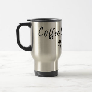 Lustigt handskrivet kaffe resemugg
