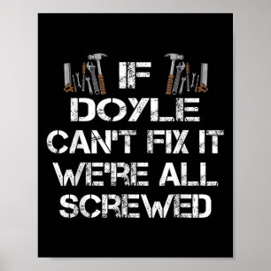 Lustigt Handyman Personlig Doyle Gift Poster