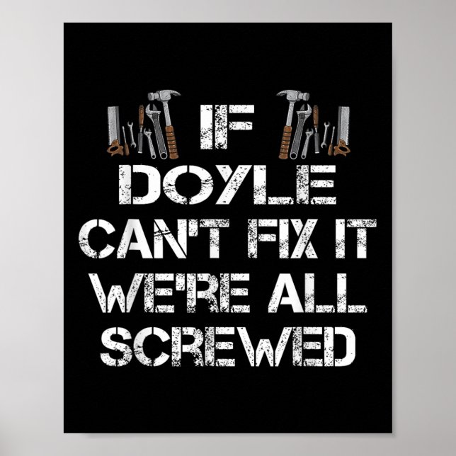 Lustigt Handyman Personlig Doyle Gift Poster (Framsidan)