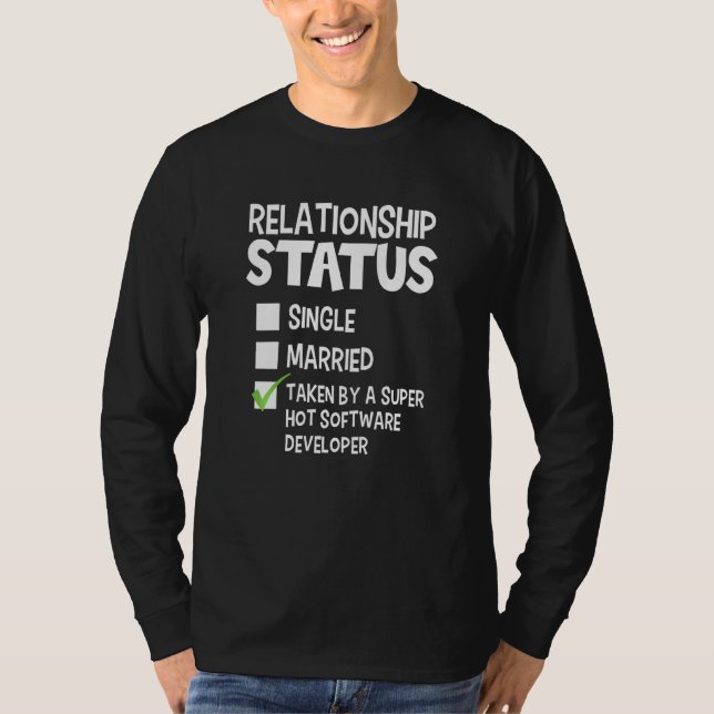 Lustigt hans och hennes Software Developer Relatio T Shirt (Framsida)