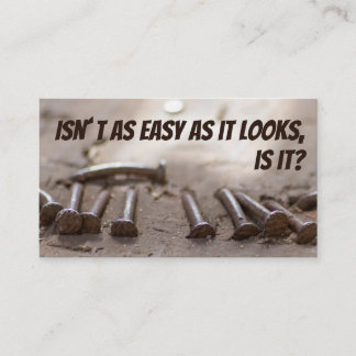 Lustigt hantverkare hjälper specialister visitkort