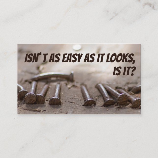 Lustigt hantverkare hjälper specialister visitkort (Framsida)