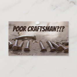 Lustigt hantverkare hjälper specialister visitkort